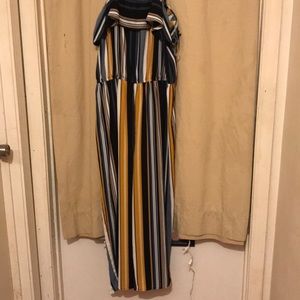 Different color striped jumper